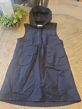 Zara Hooded Waterproof Tech Black Dress Size 11-12